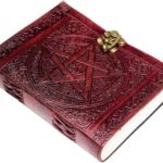 SukhStyle Gothic Red Embossed Leather Diary – Handcrafted Vintage Clasp Journal