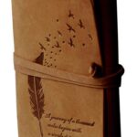 SukhStyle Feather & Birds Leather Wrap Journal – Vintage Handmade Diary