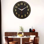 Wooden Silent Non-Ticking Wall Clock for Home Stylish Latest Designer Wall Clock for Home Living Room Bedroom Office Hall 12x12-CH-RWKW3