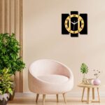 Wooden Silent Non-Ticking Wall Clock for Home Stylish Latest Designer Wall Clock for Home Living Room Bedroom Office Hall 12x12-CH-SW2