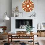 Wooden Silent Non-Ticking Wall Clock for Home Stylish Latest Designer Wall Clock for Home Living Room Bedroom Office Hall 12x12-CH-RW3